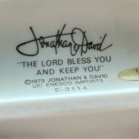 Precious Moments “The Lord Bless You and Keep You” Vintage 1979 Jonathan & David - Picture 8 of 8